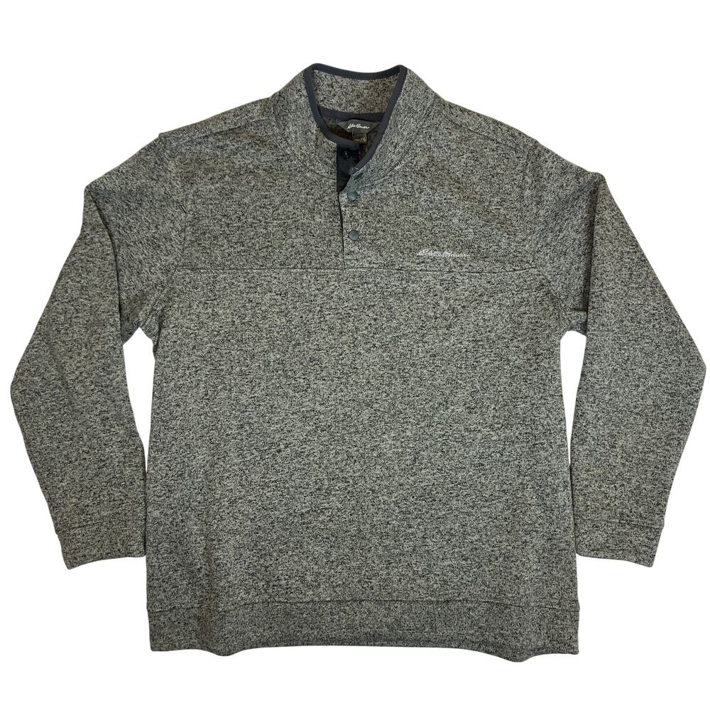 Eddie Bauer Radiator Fleece Snap‎ Mockneck pullover sweater Men's XXL 2XL